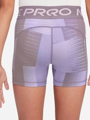Nike Hydrangea Purple Grey Pro 5 Inch DriFIT Shorts - Image 2 of 4