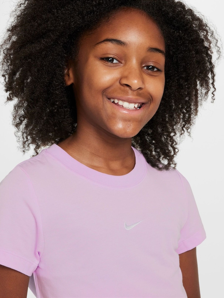 Nike Doll Lilac Cropped T-Shirt - Image 3 of 3