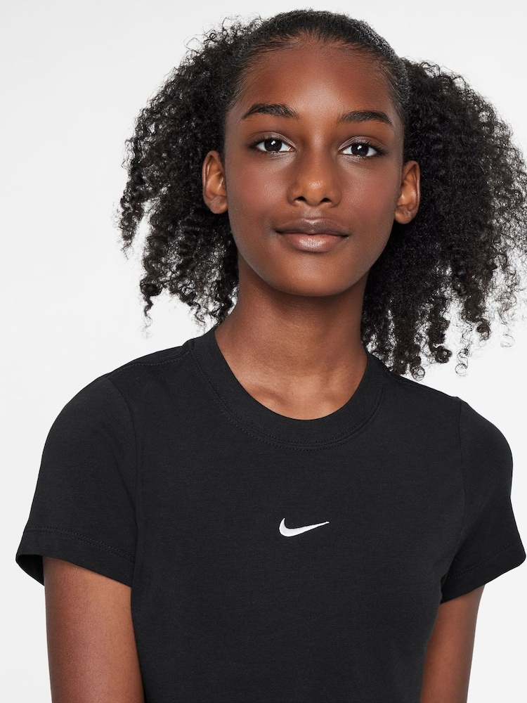 Черный - Футболка с заниженной талией Nike - Изображение 3 из 3