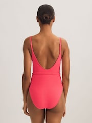 Polo Ralph Lauren Red Terry Towelling Belted Swimsuit - Image 2 of 5