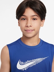 Nike Royal Blue Multi Dri-FIT Vest - Image 3 of 3