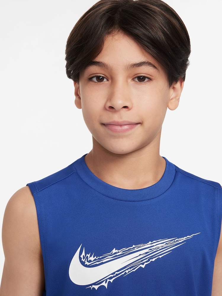 Nike Royal Blue Multi Dri-FIT Vest - Image 3 of 3