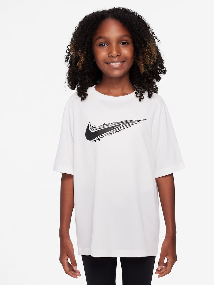 Nike White Multi Dri-FIT Short Sleeve T-Shirt - Image 1 of 3