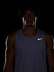 Nike Hydrangea Purple Grey Dri-FIT Miler Running Vest Top - Image 4 of 4