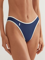 Polo Ralph Lauren Blue Hight Leg Scoop Bikini Briefs - Image 6 of 6