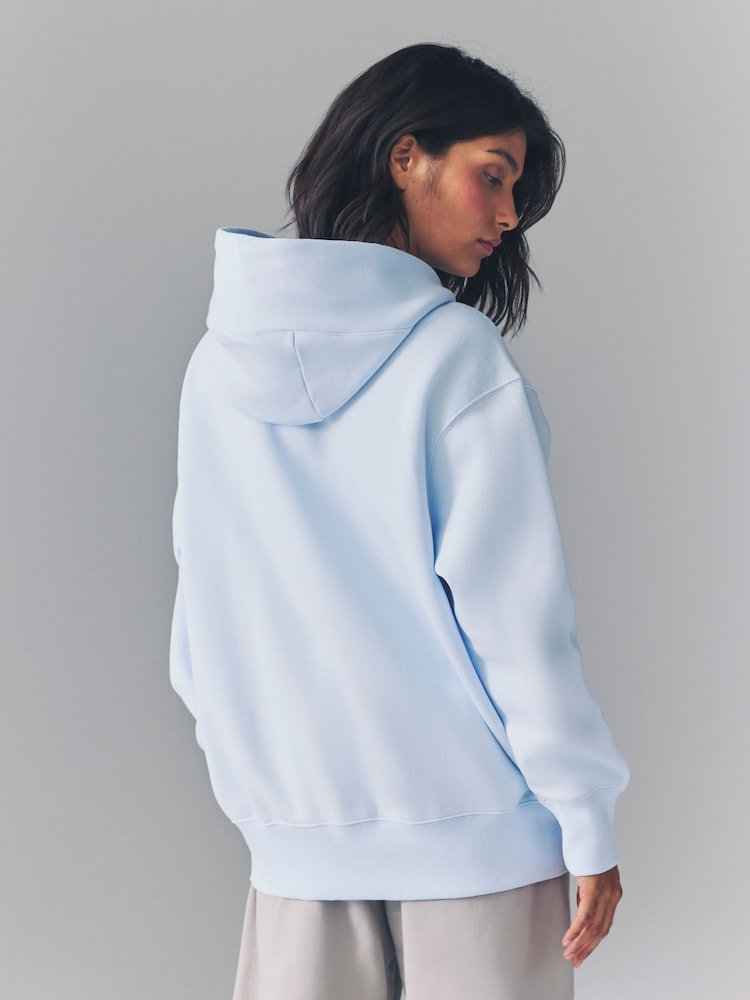 Nike Light Blue Tint Oversized Mini Phoenix Fleece Swoosh Full Zip Hoodie - Image 2 of 5