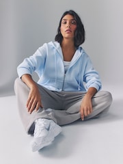 Nike Light Blue Tint Oversized Mini Phoenix Fleece Swoosh Full Zip Hoodie - Image 4 of 5