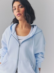 Nike Light Blue Tint Oversized Mini Phoenix Fleece Swoosh Full Zip Hoodie - Image 5 of 5
