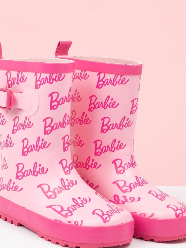 Vanilla Underground Pink Barbie Kids Wellington Boots - Image 6 of 6