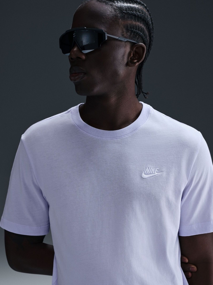 Nike Amethyst Purple Club T-Shirt - Image 4 of 6