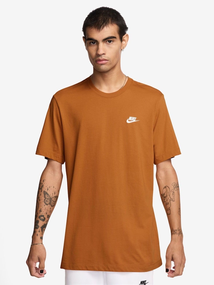 Nike Monarch Brown Club T-Shirt - Image 1 of 3 Nike Monarch Brown Club T-Shirt - Image 1 of 3