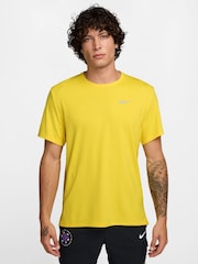 Nike Lightening Yellow Dri-FIT Miler Running T-Shirt - Image 1 of 4