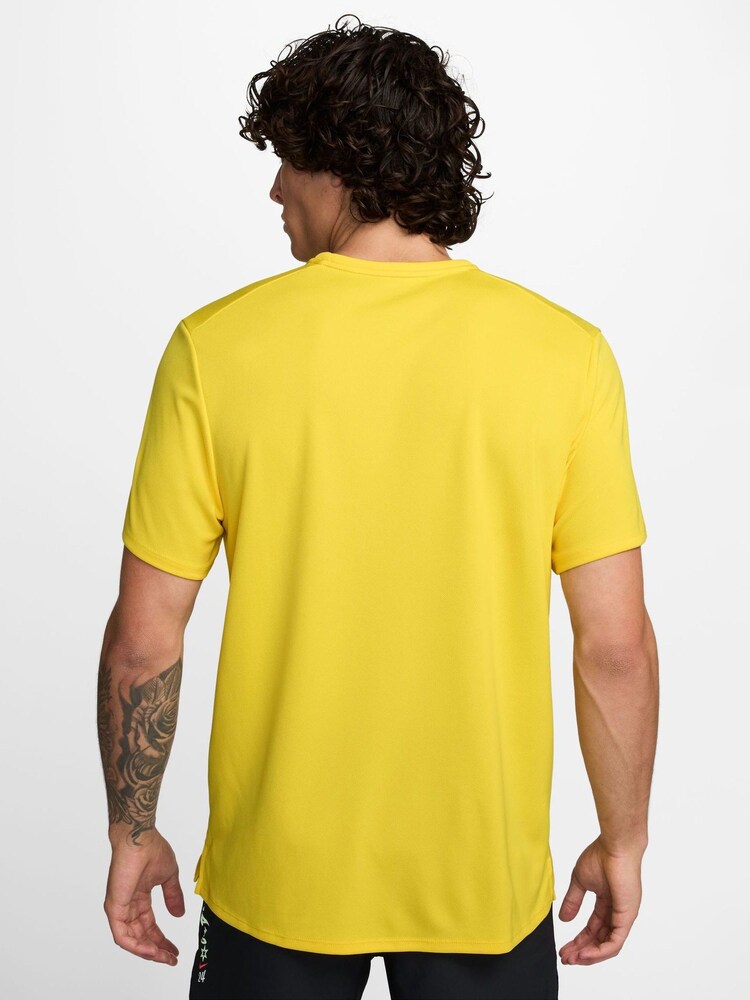 Nike Lightening Yellow Dri-FIT Miler Running T-Shirt - Image 2 of 4
