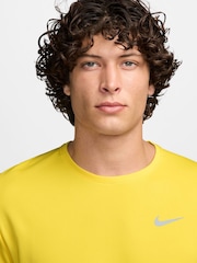 Nike Lightening Yellow Dri-FIT Miler Running T-Shirt - Image 3 of 4