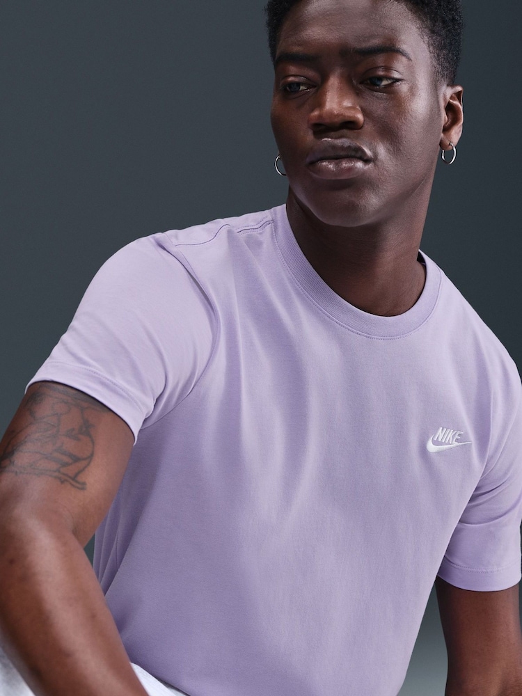 Nike Hydrangea Purple Grey Club T-Shirt - Image 5 of 5