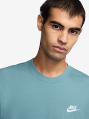 Nike Denim Turquoise Club T-Shirt - Image 3 of 3