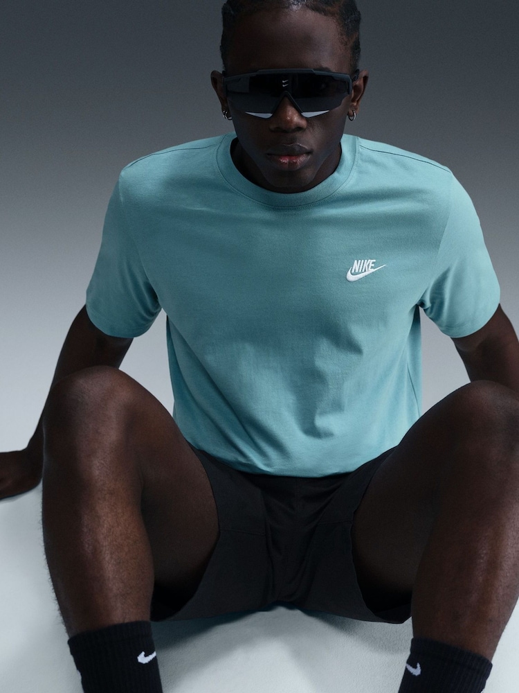 Nike Denim Turquoise Club T-Shirt - Image 4 of 5
