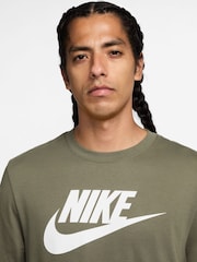 Nike Medium Olive Green Icon Futura T-Shirt - Image 3 of 3