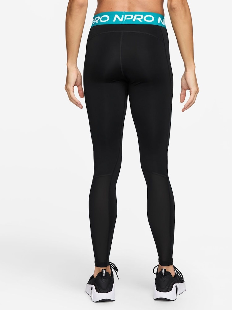 Nike Black Mid Blue Pro 365 Leggings - Image 2 of 4