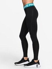 Nike Black Mid Blue Pro 365 Leggings - Image 3 of 4