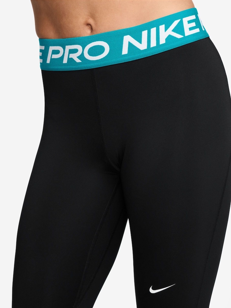 Nike Black Mid Blue Pro 365 Leggings - Image 4 of 4