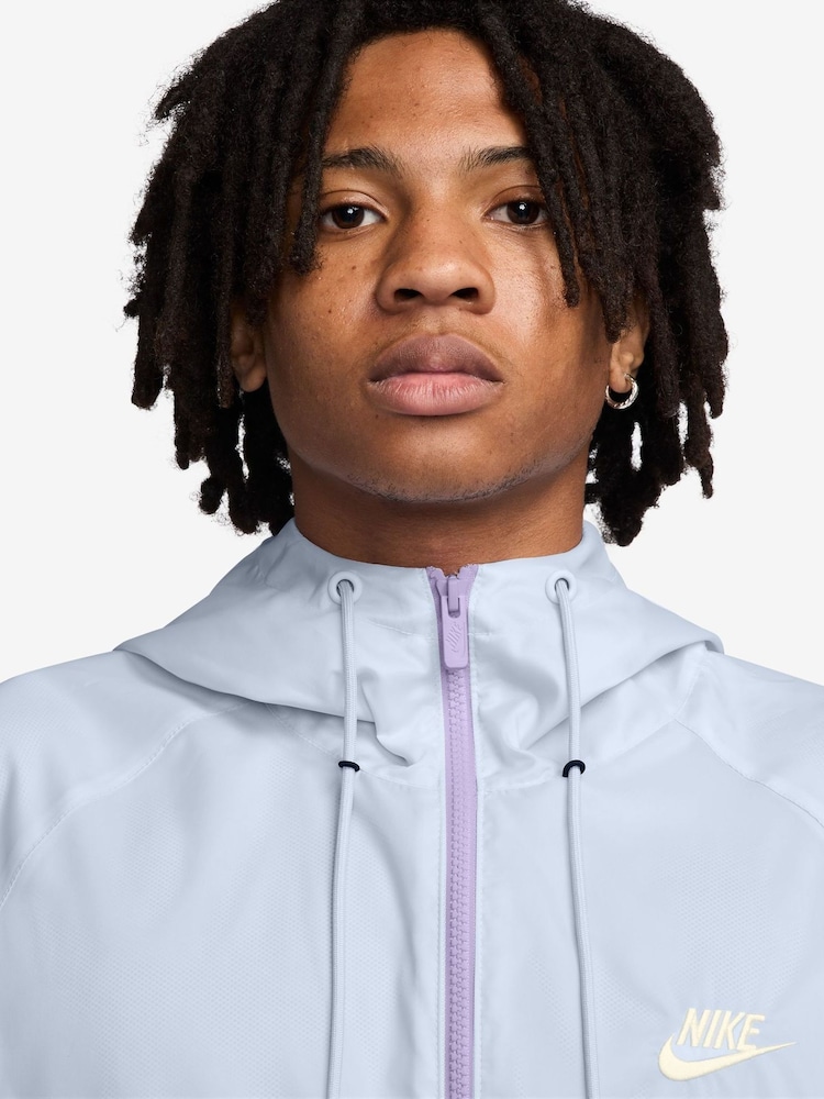 Nike Hydrangea Purple Grey Sportswear Windrunner Hooded Jacket - Image 3 of 3