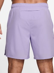 Nike Hydrangea Purple Grey Challenger Dri-FIT 7 inch 2-in-1 Running Shorts - Image 2 of 5