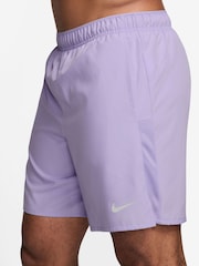 Nike Hydrangea Purple Grey Challenger Dri-FIT 7 inch 2-in-1 Running Shorts - Image 3 of 5