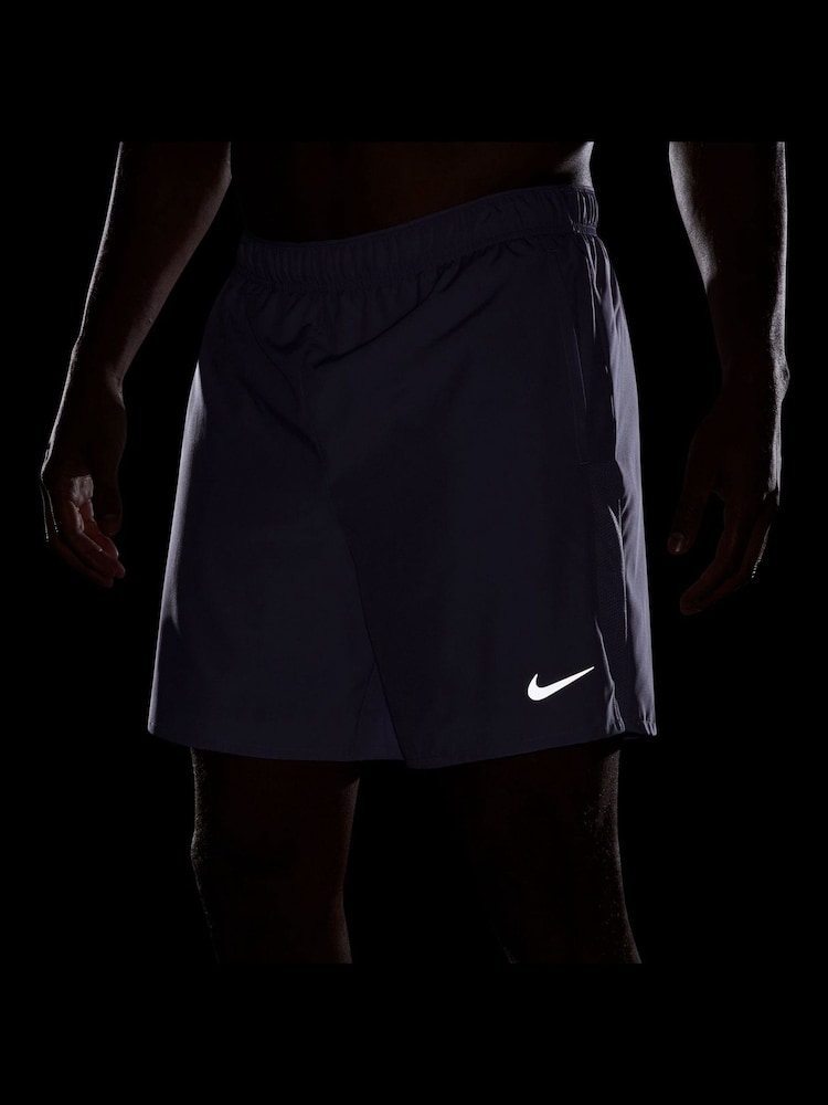 Nike Hydrangea Purple Grey Challenger Dri-FIT 7 inch 2-in-1 Running Shorts - Image 5 of 5