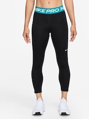 Negro y azul medio - Leggings cortos Pro 365 de Nike - Imagen 1 de 4