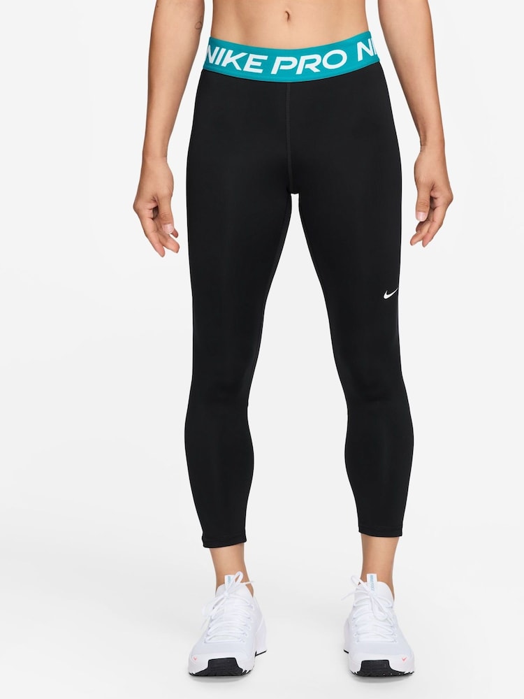Negro y azul medio - Leggings cortos Pro 365 de Nike - Imagen 1 de 4