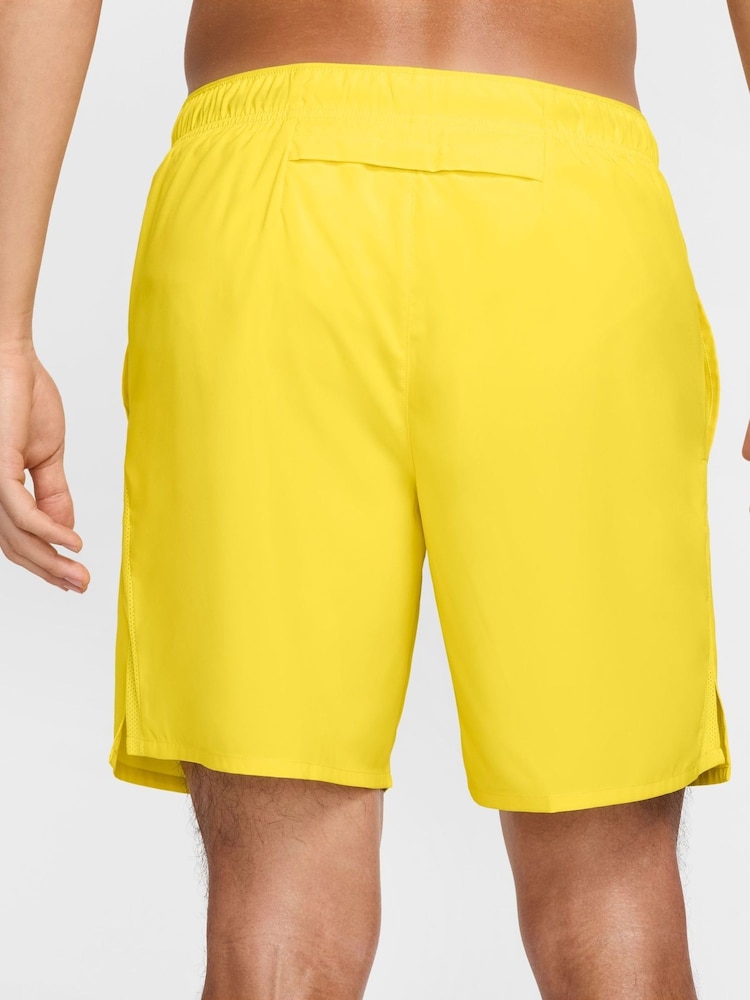 Nike Lightening Yellow 7 Inch Challenger Dri-FIT 7 inch Briefs Lined Running Shorts - Image 2 of 4