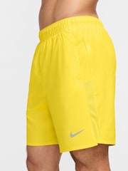 Nike Lightening Yellow 7 Inch Challenger Dri-FIT 7 inch Briefs Lined Running Shorts - Image 3 of 4