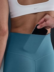 Nike Smokey Blue Full Length Zenvy Gentle Support High Waisted Leggings - Image 6 of 7
