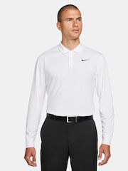 Nike White Dri-FIT Victory Long-Sleeve Golf Polo Shirt - Image 1 of 4