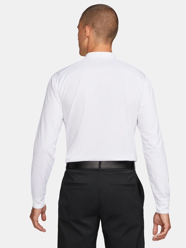 Nike White Dri-FIT Victory Long-Sleeve Golf Polo Shirt - Image 2 of 4