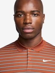Nike Orange Dri-FIT Victory Striped Golf Polo Shirt - Image 3 of 3