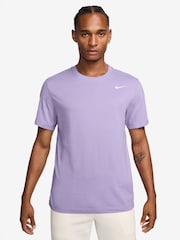 Nike Hydrangea Purple Grey Dri-FIT Training T-Shirt - Image 1 of 3