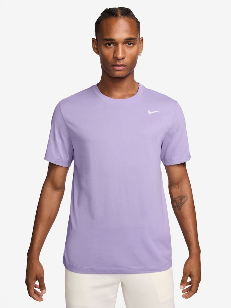 Nike Hydrangea Purple Grey Dri-FIT Training T-Shirt - Image 1 of 3