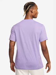 Nike Hydrangea Purple Grey Dri-FIT Training T-Shirt - Image 2 of 3