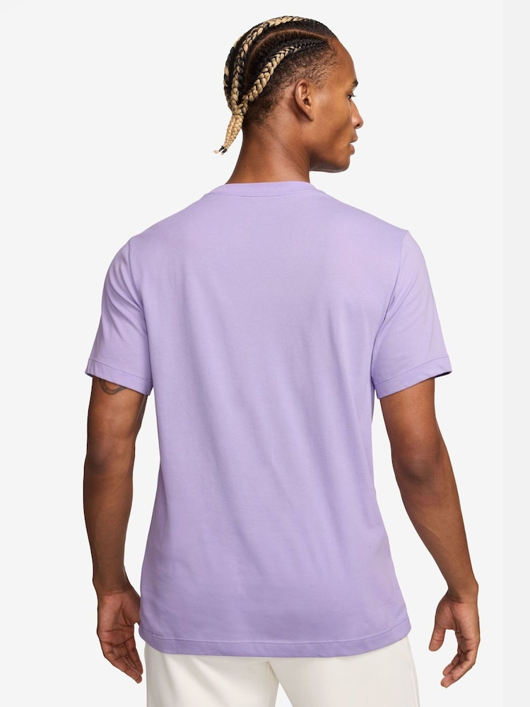Nike Hydrangea Purple Grey Dri-FIT Training T-Shirt - Image 2 of 3 Nike Hydrangea Purple Grey Dri-FIT Training T-Shirt - Image 2 of 3
