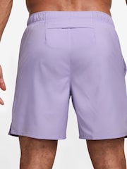 Nike Hydrangea Purple Grey 7 Inch Challenger Dri-FIT 7 inch Briefs Lined Running Shorts - Image 2 of 5