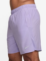 Nike Hydrangea Purple Grey 7 Inch Challenger Dri-FIT 7 inch Briefs Lined Running Shorts - Image 3 of 5