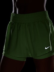 Nike Lime Green Dri-FIT One Mid Rise 3" 2-in-1 Shorts - Image 5 of 5