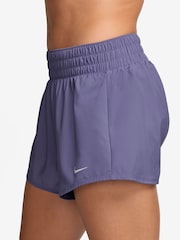 Nike Amethyst Purple One Dri-FIT Mid Rise 3" Brief Lined Shorts - Image 4 of 6