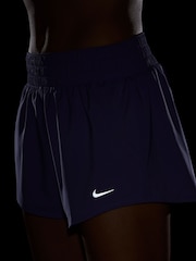 Nike Amethyst Purple One Dri-FIT Mid Rise 3" Brief Lined Shorts - Image 6 of 6