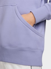 Nike Lilac Ice Oversized Sportswear Phoenix Fleece Mini Swoosh Pullover Hoodie - Image 4 of 4