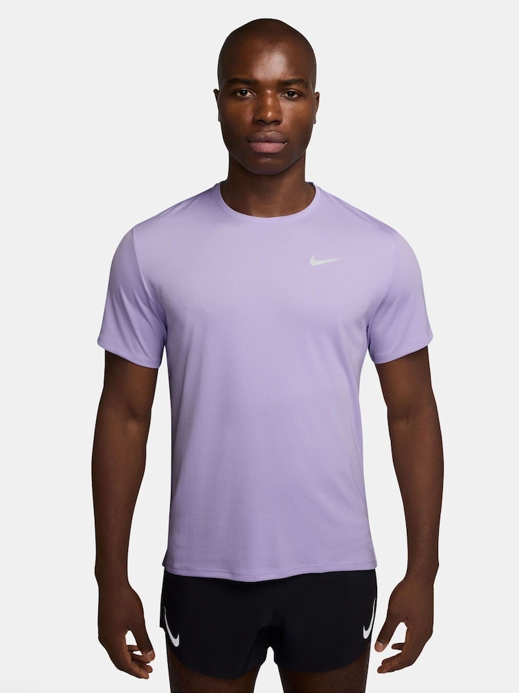 Nike Purple Dri-FIT Miler Running T-Shirt - Image 1 of 4