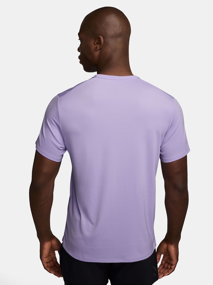 Nike Purple Dri-FIT Miler Running T-Shirt - Image 2 of 4