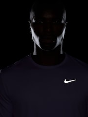 Nike Purple Dri-FIT Miler Running T-Shirt - Image 4 of 4